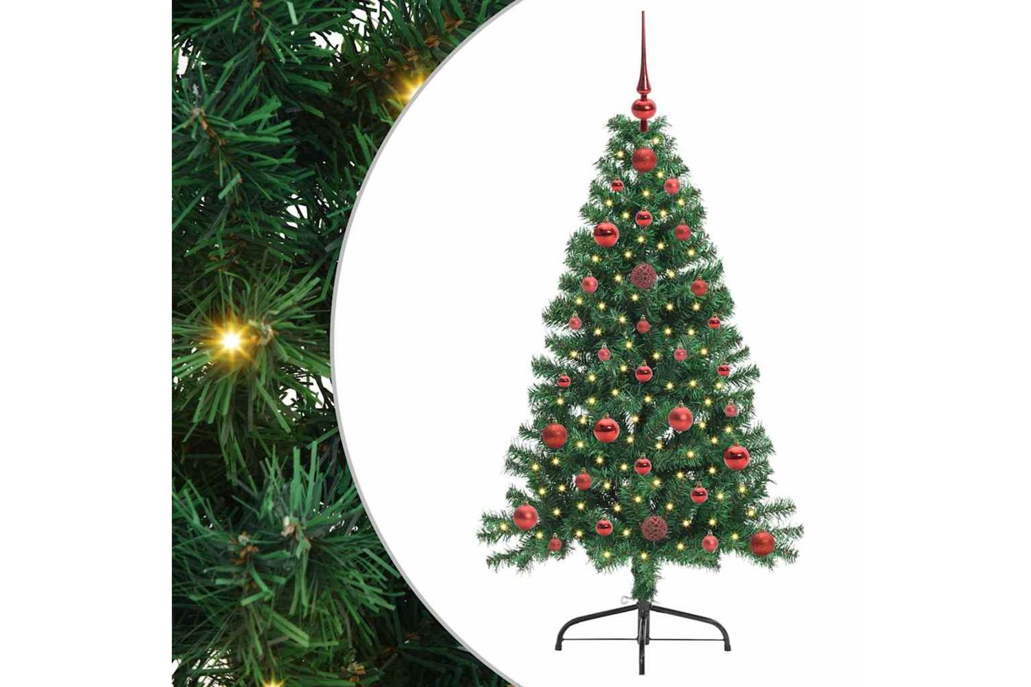 Vidaxl Artificial Pre-lit Christmas Tree Green 120 Cm Pvc