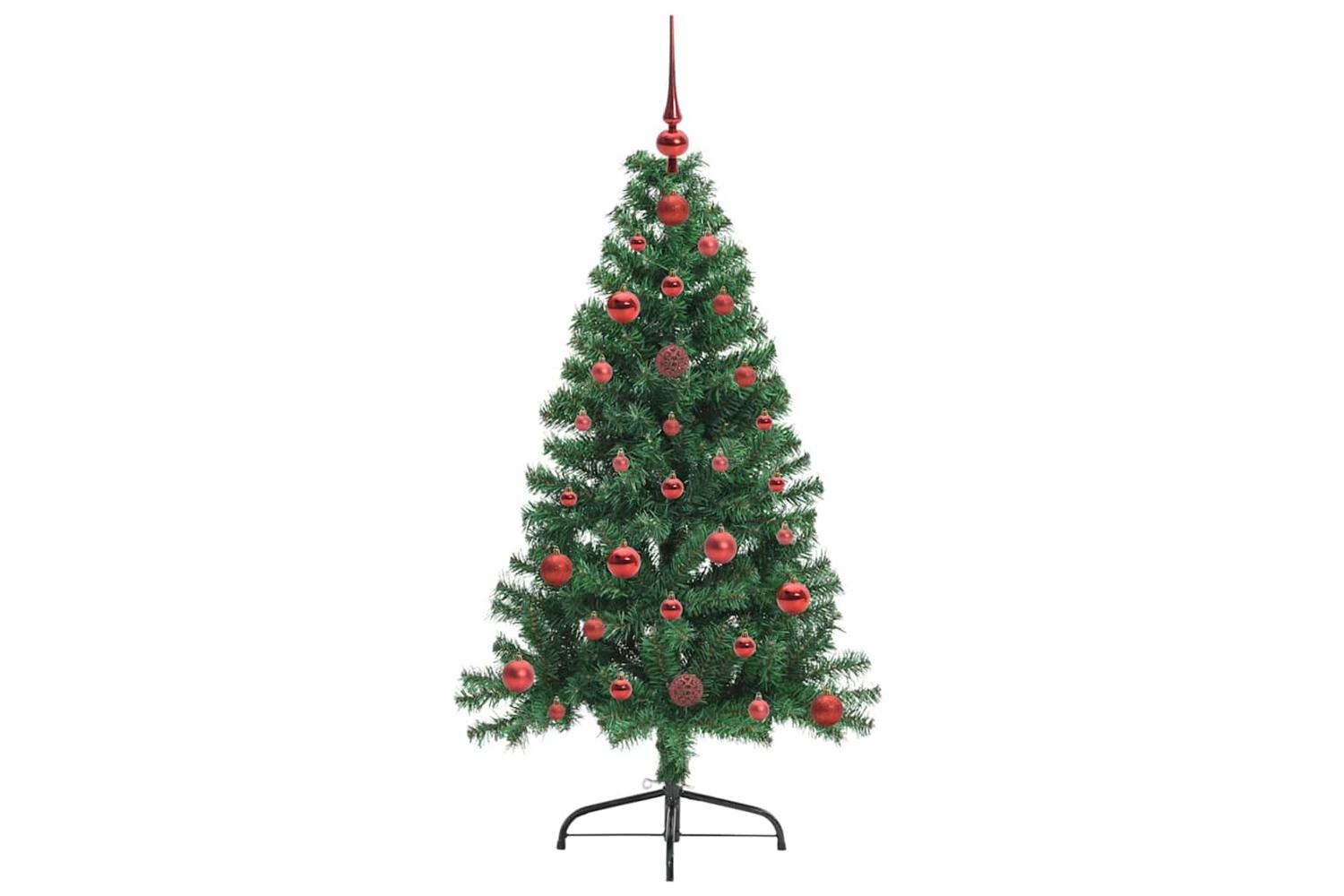 Vidaxl Artificial Pre-lit Christmas Tree Green 120 Cm Pvc-4