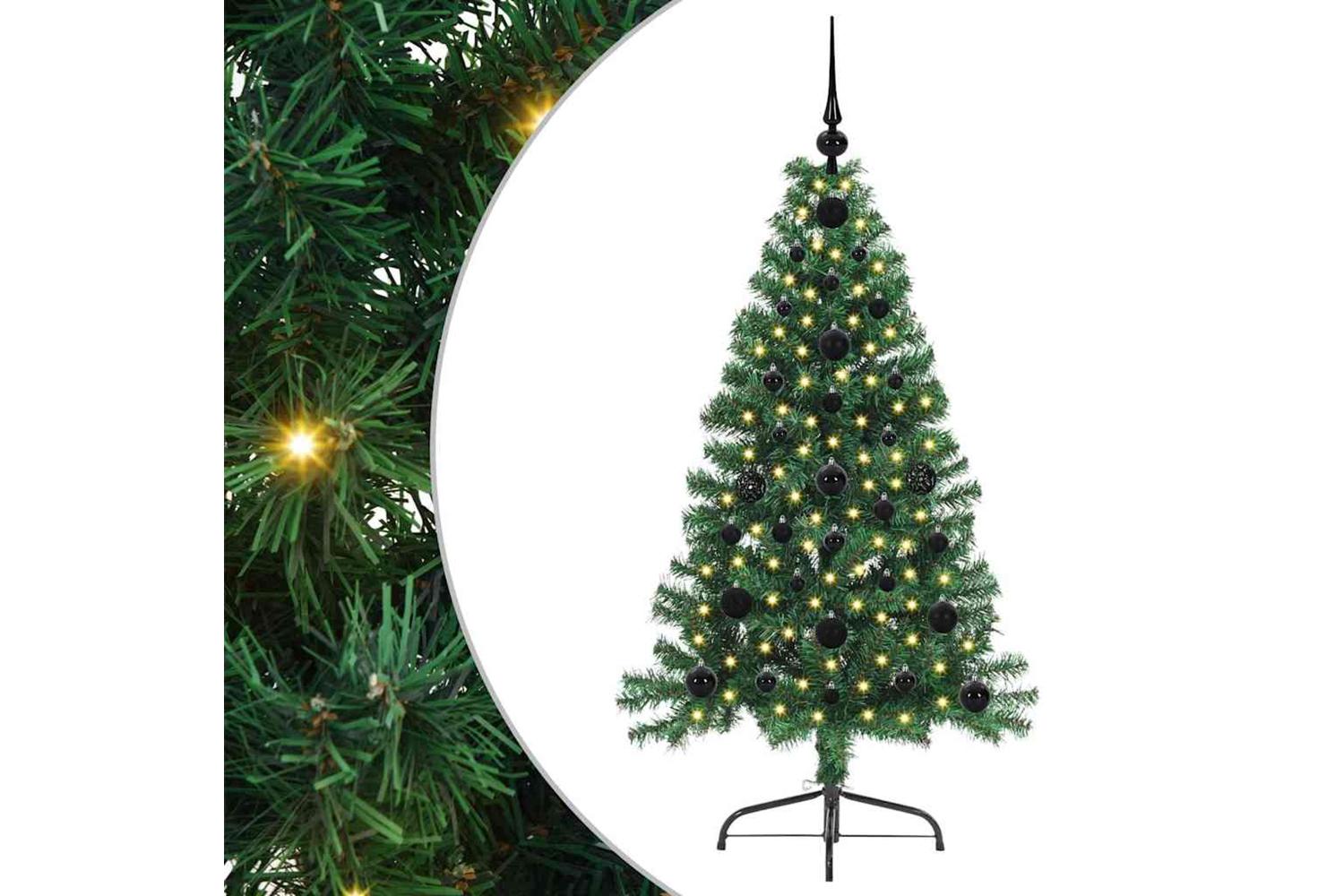 Vidaxl Artificial Pre-lit Christmas Tree Green 120 Cm Pvc-2