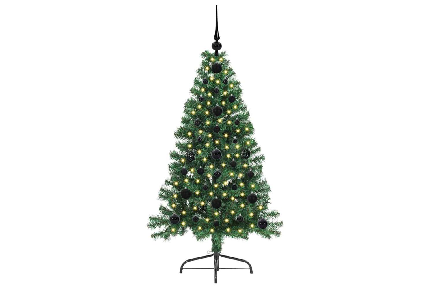 Vidaxl Artificial Pre-lit Christmas Tree Green 120 Cm Pvc-3