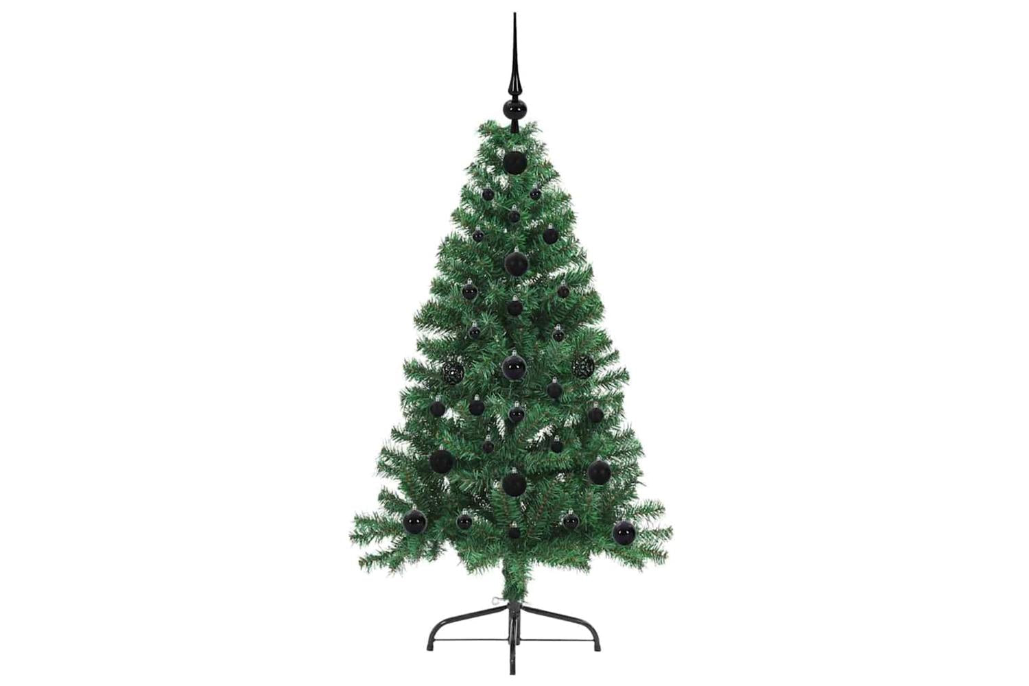Vidaxl Artificial Pre-lit Christmas Tree Green 120 Cm Pvc-4