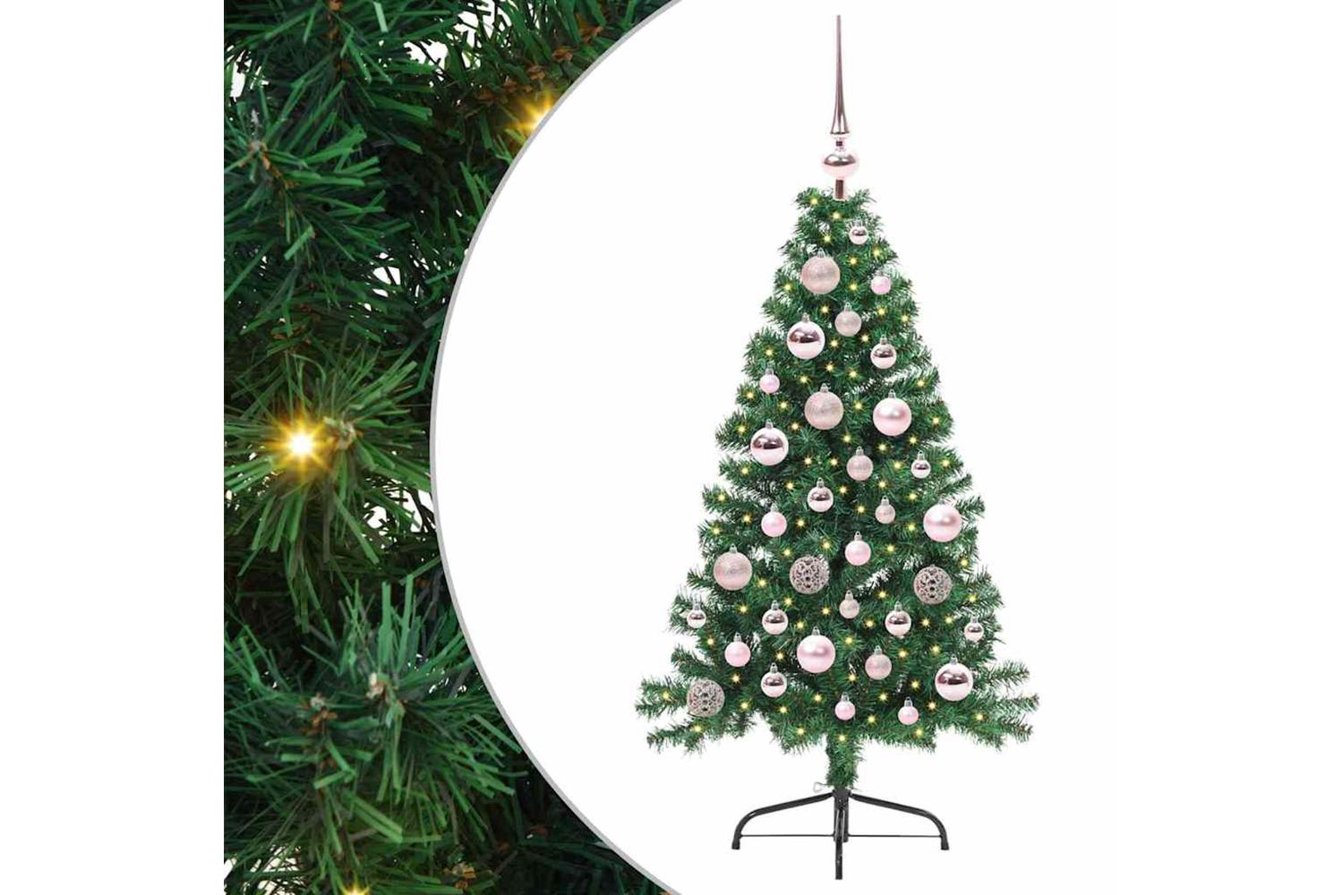 Vidaxl Artificial Pre-lit Christmas Tree Green 120 Cm Pvc-2