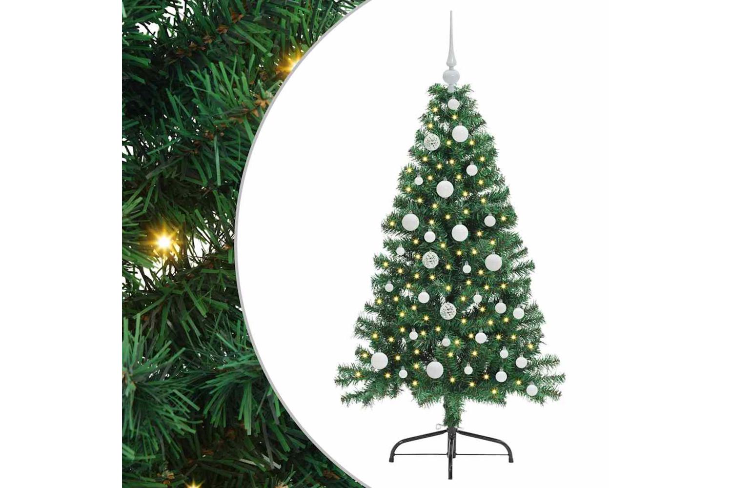 Vidaxl Artificial Pre-lit Christmas Tree Green 120 Cm Pvc-2