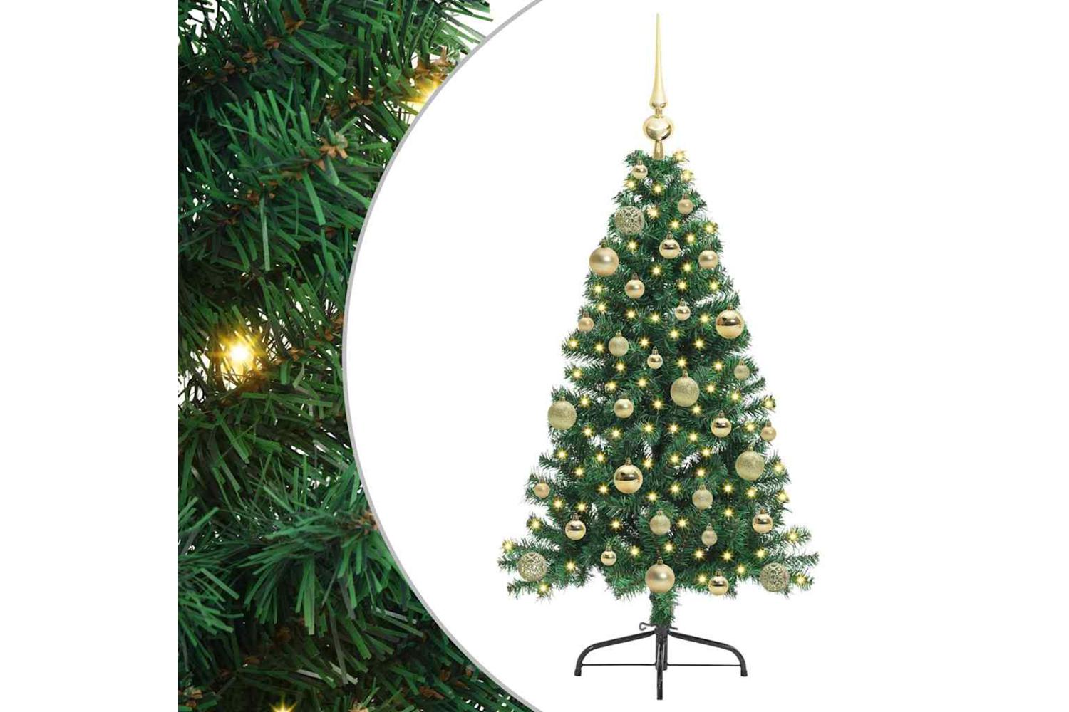 Vidaxl Artificial Pre-lit Christmas Tree Green 120 Cm Pvc-2
