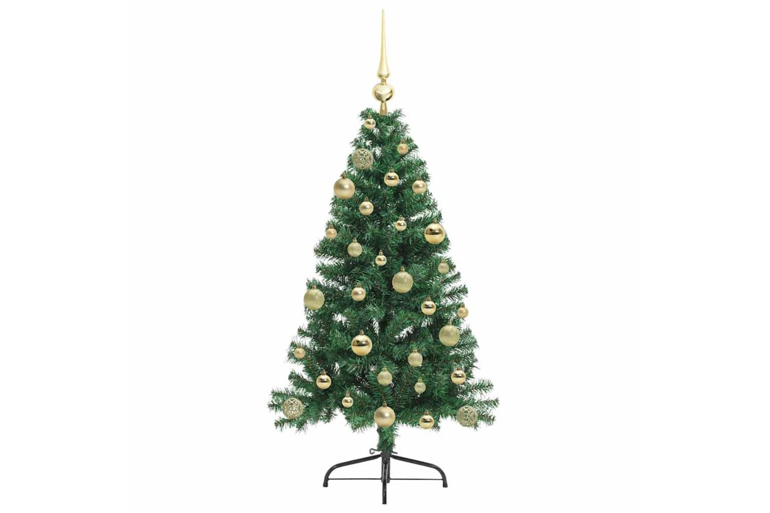 Vidaxl Artificial Pre-lit Christmas Tree Green 120 Cm Pvc-4