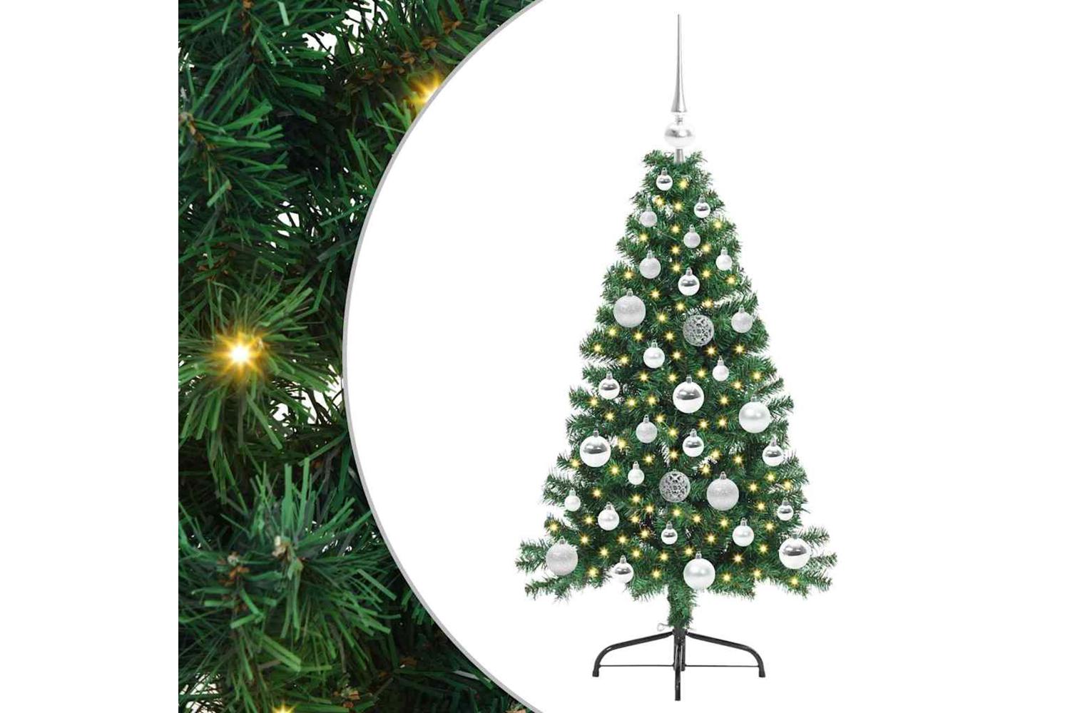 Vidaxl Artificial Pre-lit Christmas Tree Green 120 Cm Pvc-2