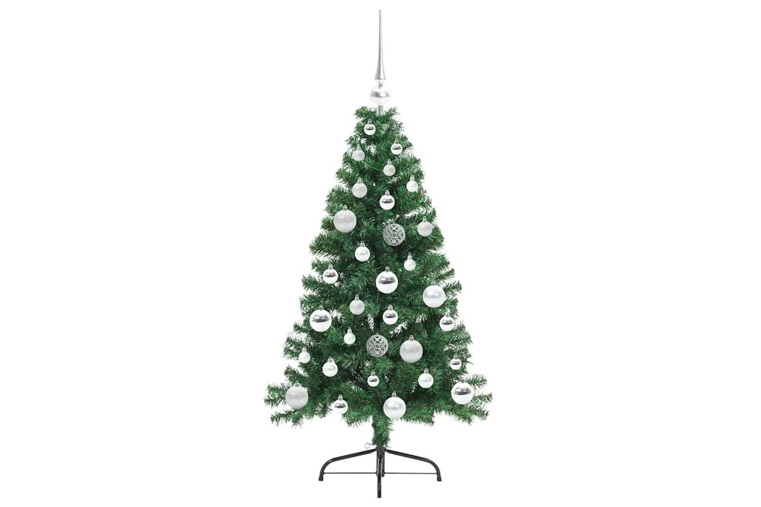 Vidaxl Artificial Pre-lit Christmas Tree Green 120 Cm Pvc-4