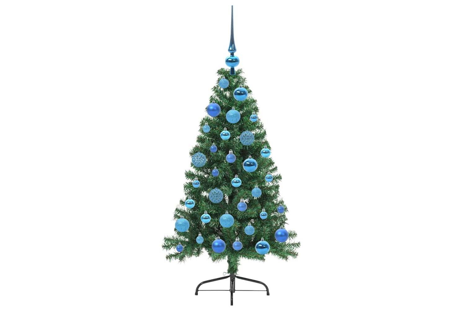 Vidaxl Artificial Pre-lit Christmas Tree Green 120 Cm Pvc-4