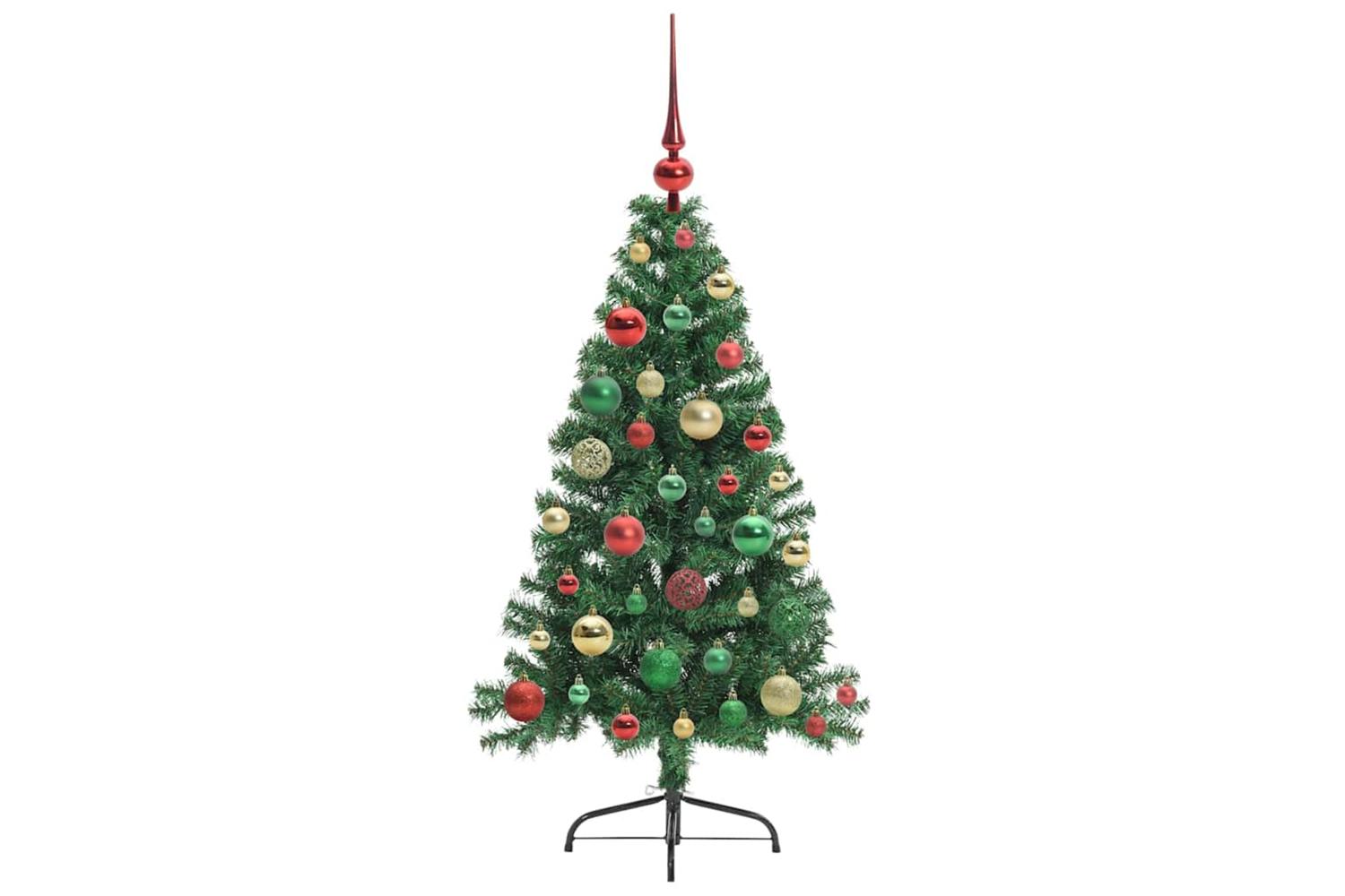 Vidaxl Artificial Pre-lit Christmas Tree Green 120 Cm Pvc-6