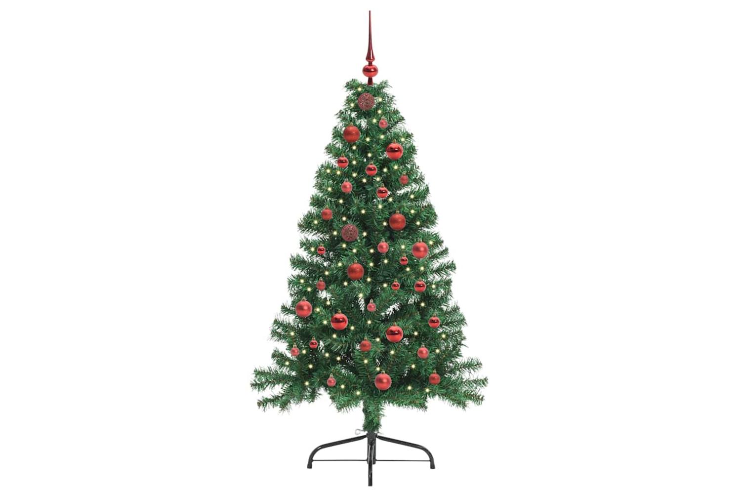Vidaxl Artificial Pre-lit Christmas Tree Green 150 Cm Pvc-3