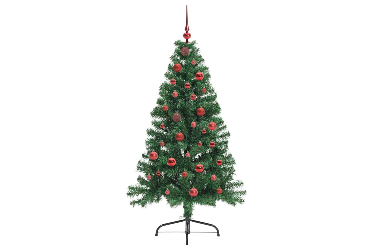 Vidaxl Artificial Pre-lit Christmas Tree Green 150 Cm Pvc-4