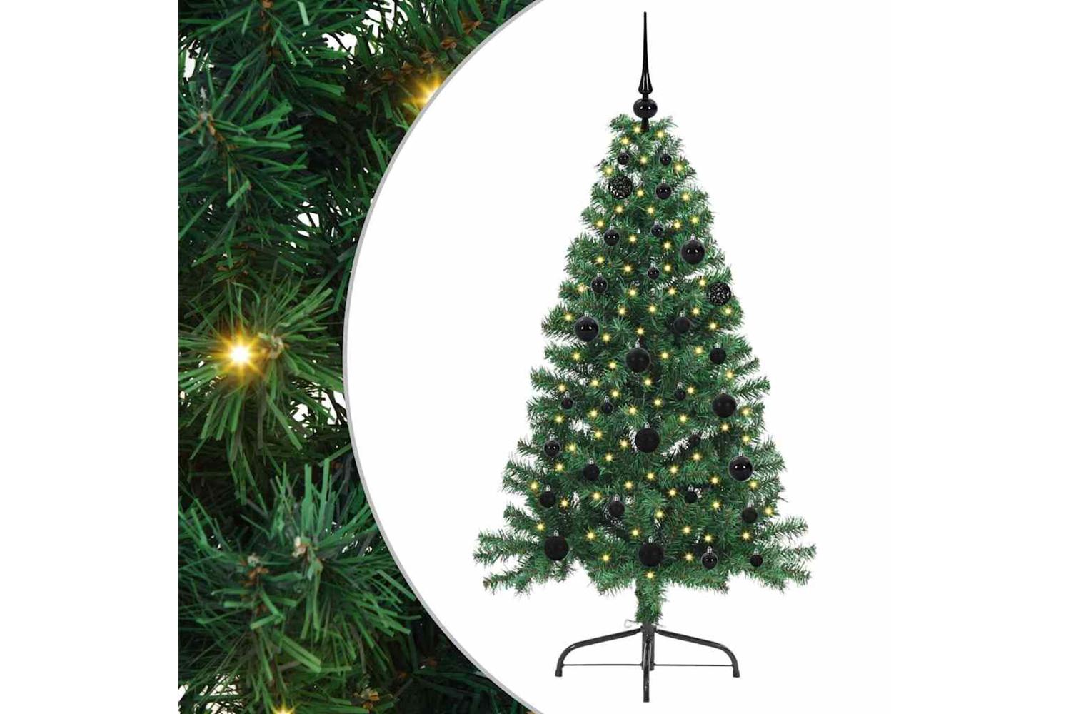 Vidaxl Artificial Pre-lit Christmas Tree Green 150 Cm Pvc-2
