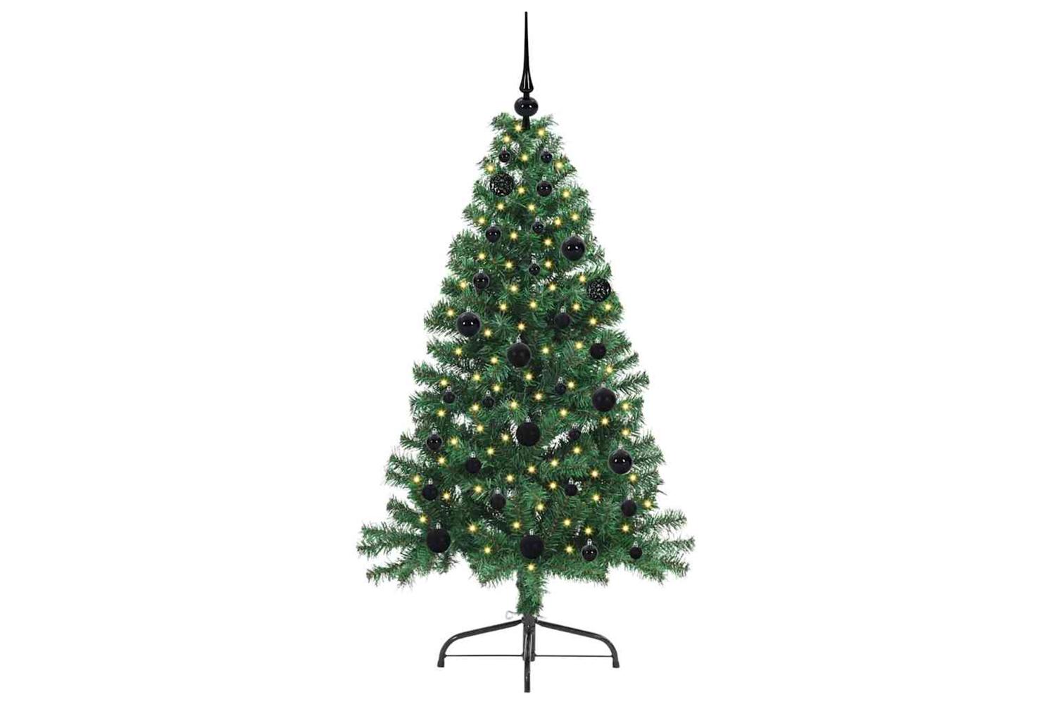 Vidaxl Artificial Pre-lit Christmas Tree Green 150 Cm Pvc-3