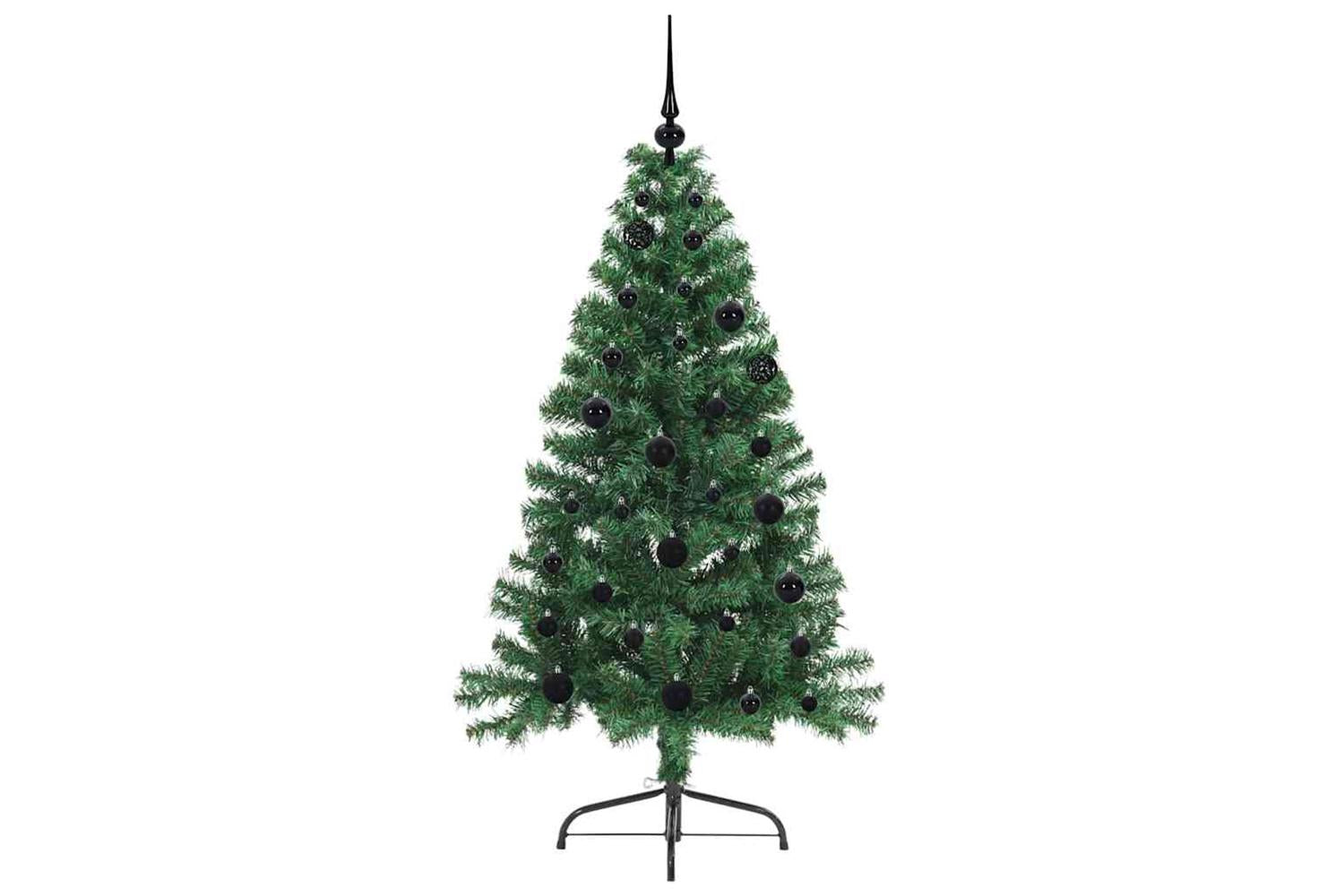 Vidaxl Artificial Pre-lit Christmas Tree Green 150 Cm Pvc-4