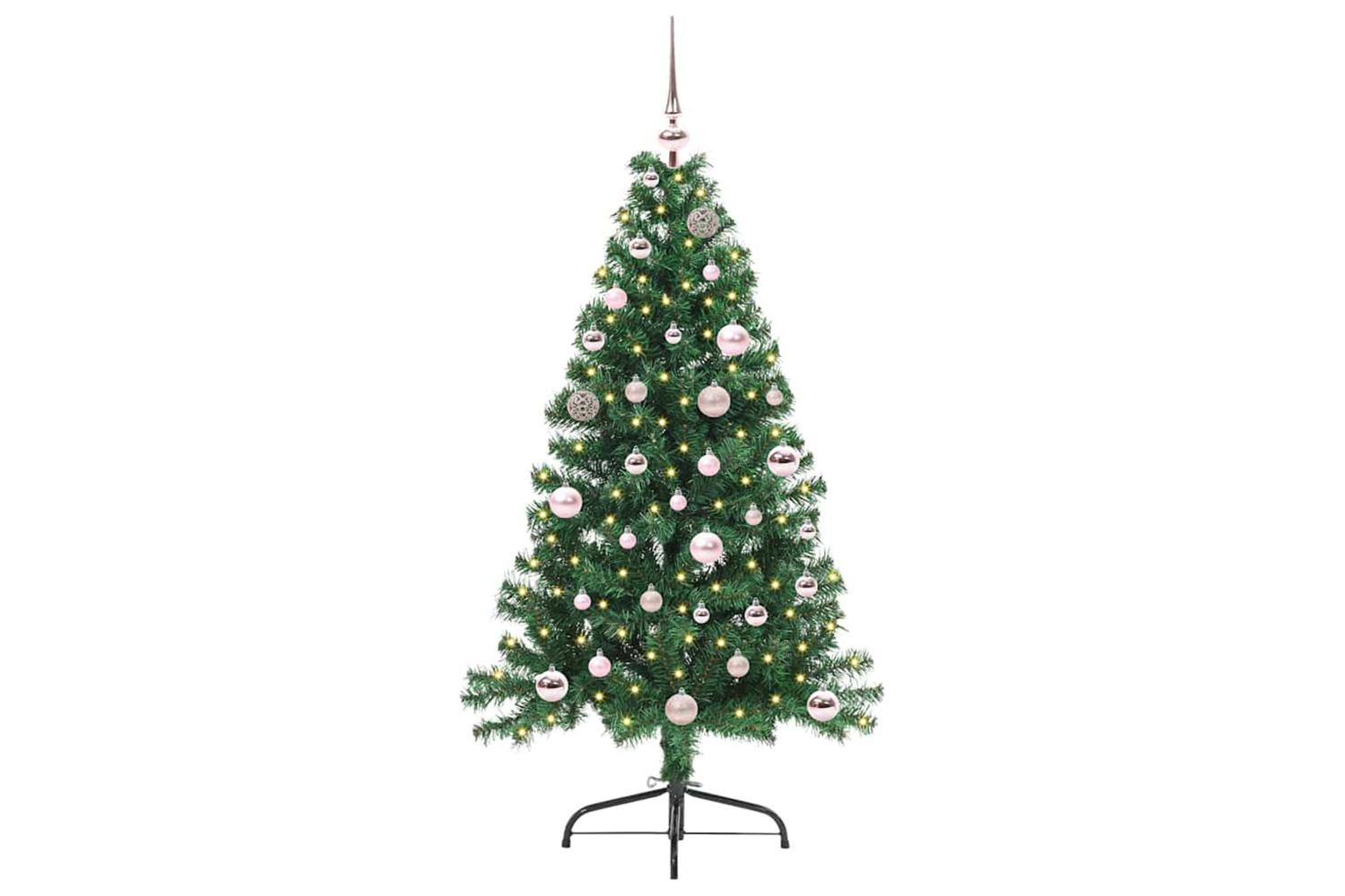 Vidaxl Artificial Pre-lit Christmas Tree Green 150 Cm Pvc-2