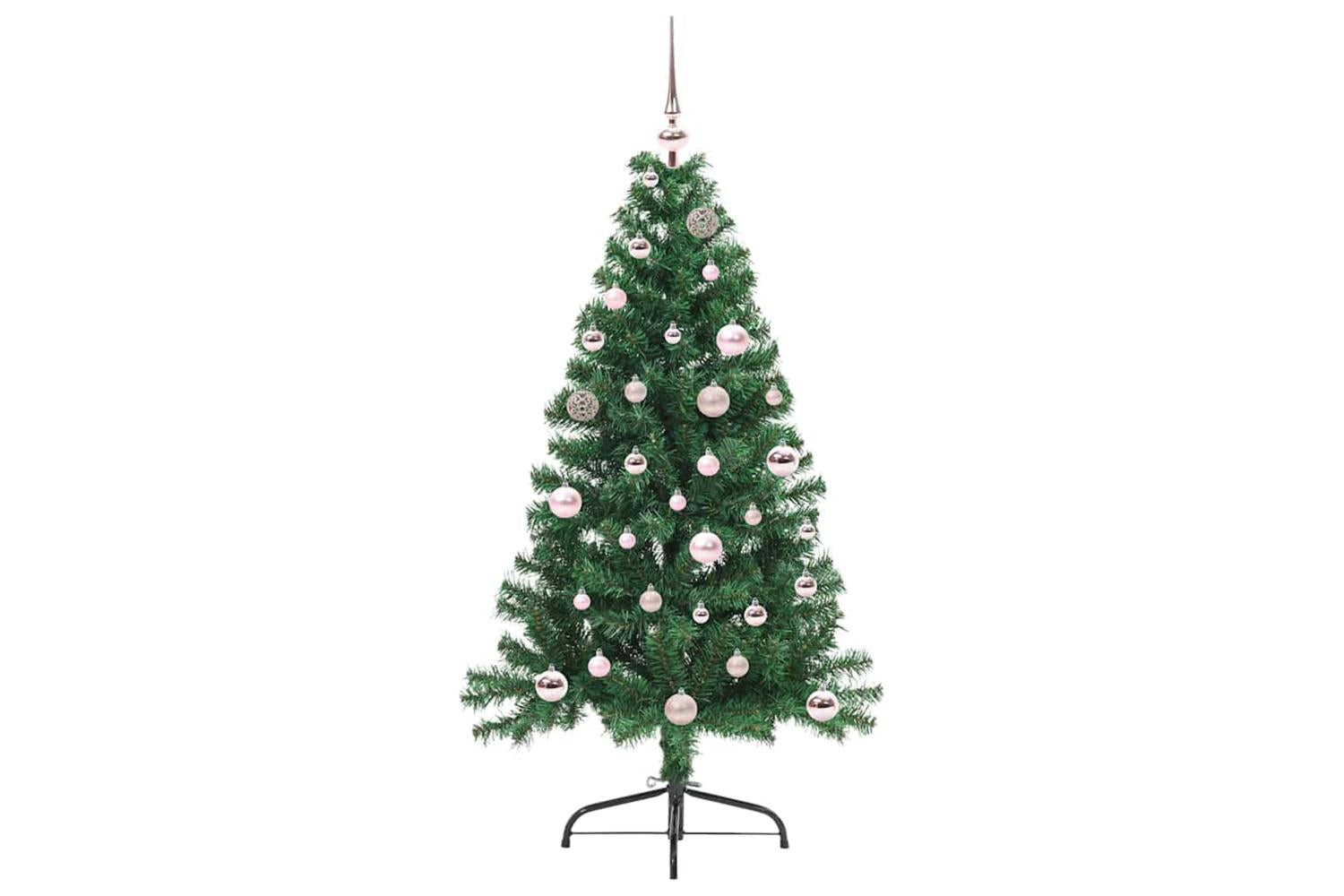 Vidaxl Artificial Pre-lit Christmas Tree Green 150 Cm Pvc-3