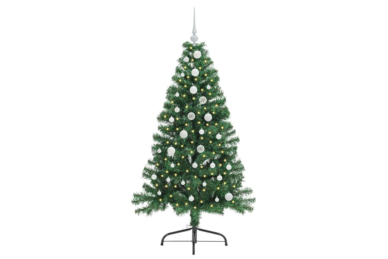 Vidaxl Artificial Pre-lit Christmas Tree Green 150 Cm Pvc-3