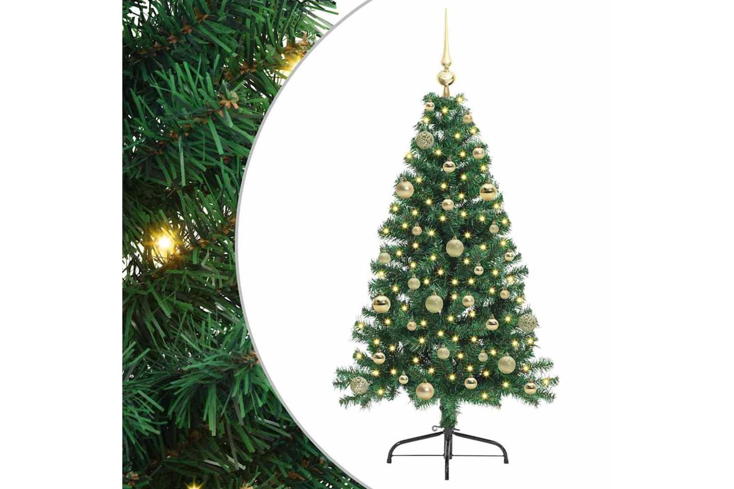 Vidaxl Artificial Pre-lit Christmas Tree Green 150 Cm Pvc-2
