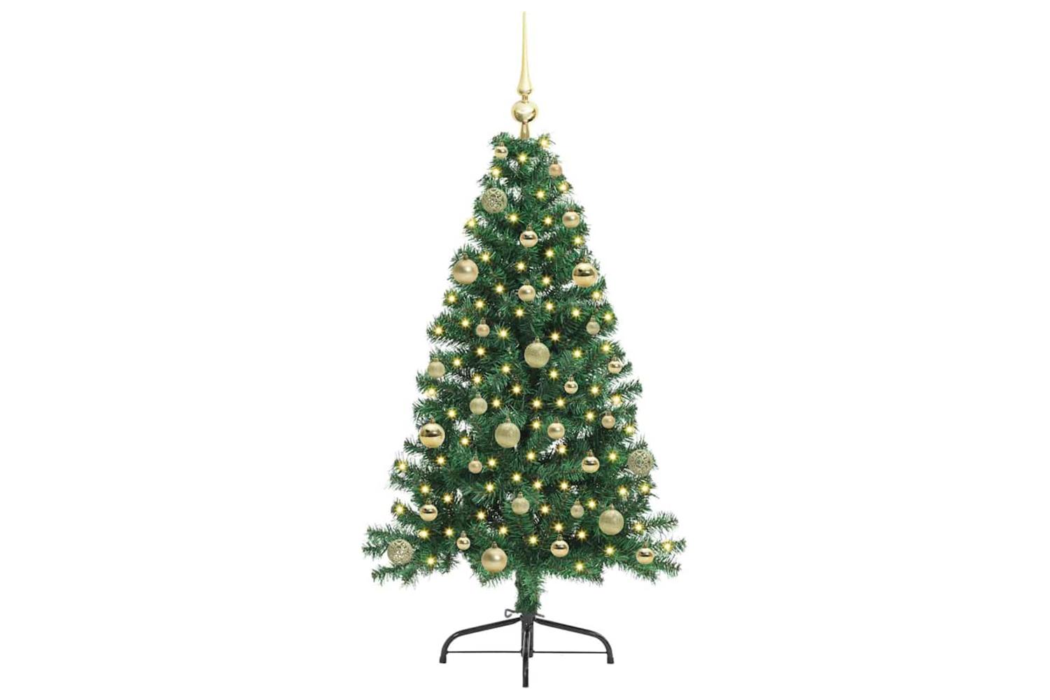 Vidaxl Artificial Pre-lit Christmas Tree Green 150 Cm Pvc-3