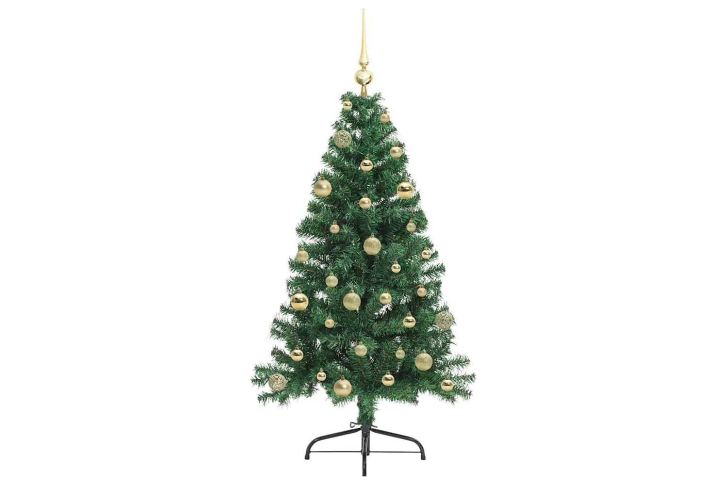 Vidaxl Artificial Pre-lit Christmas Tree Green 150 Cm Pvc-4