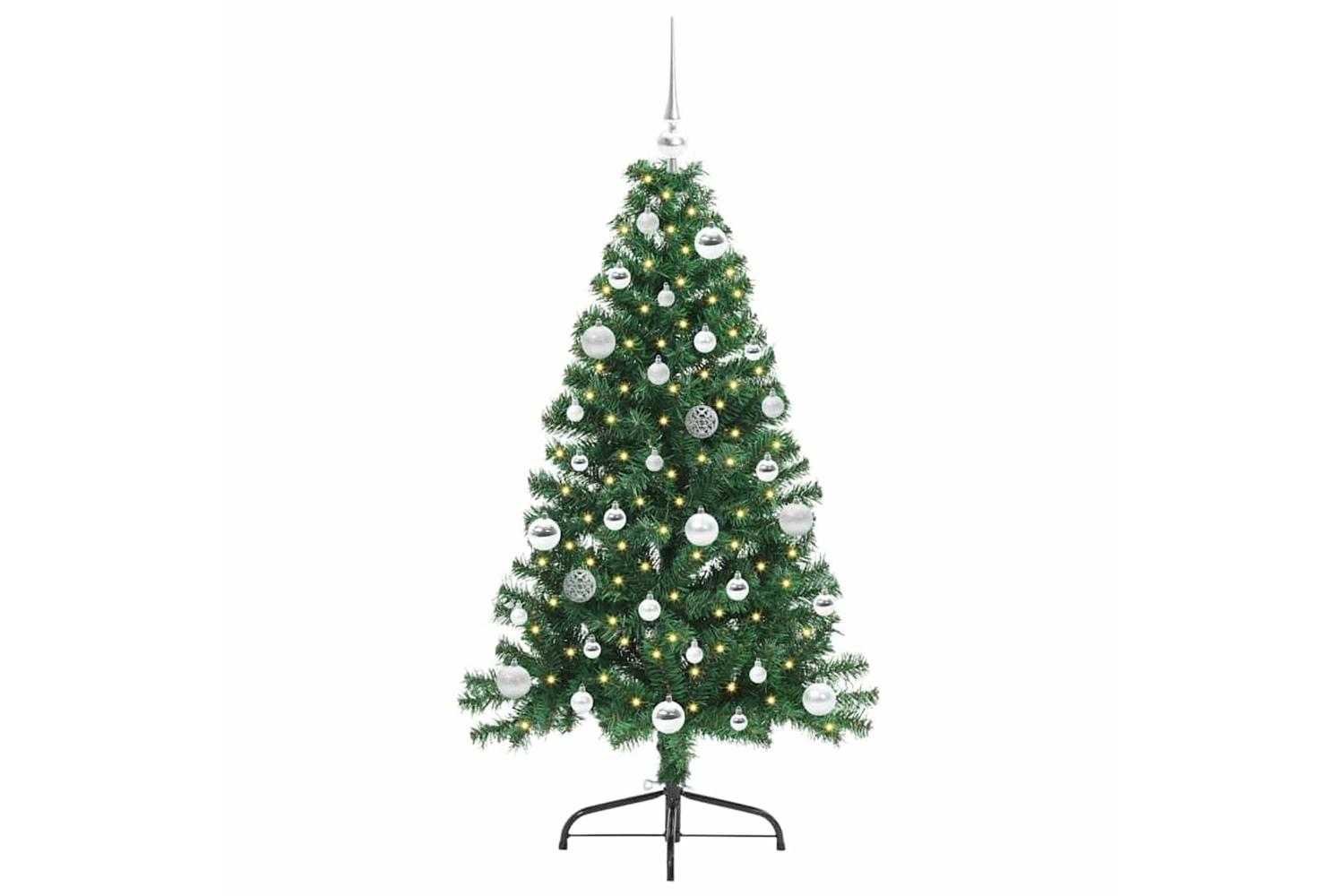 Vidaxl Artificial Pre-lit Christmas Tree Green 150 Cm Pvc-3