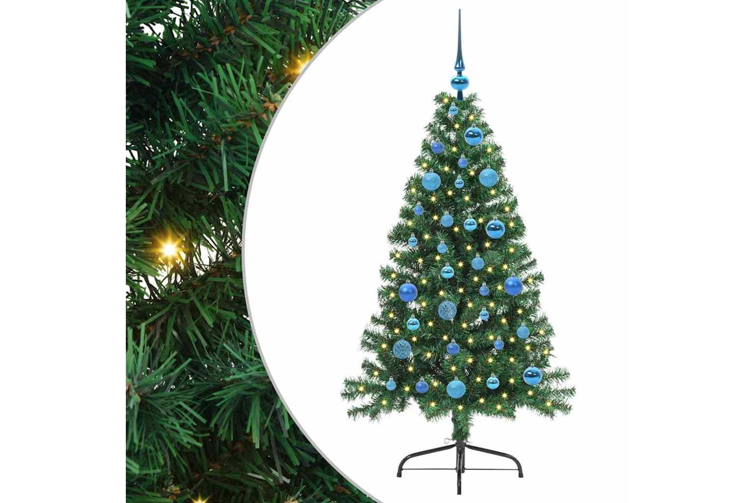 Vidaxl Artificial Pre-lit Christmas Tree Green 150 Cm Pvc-2