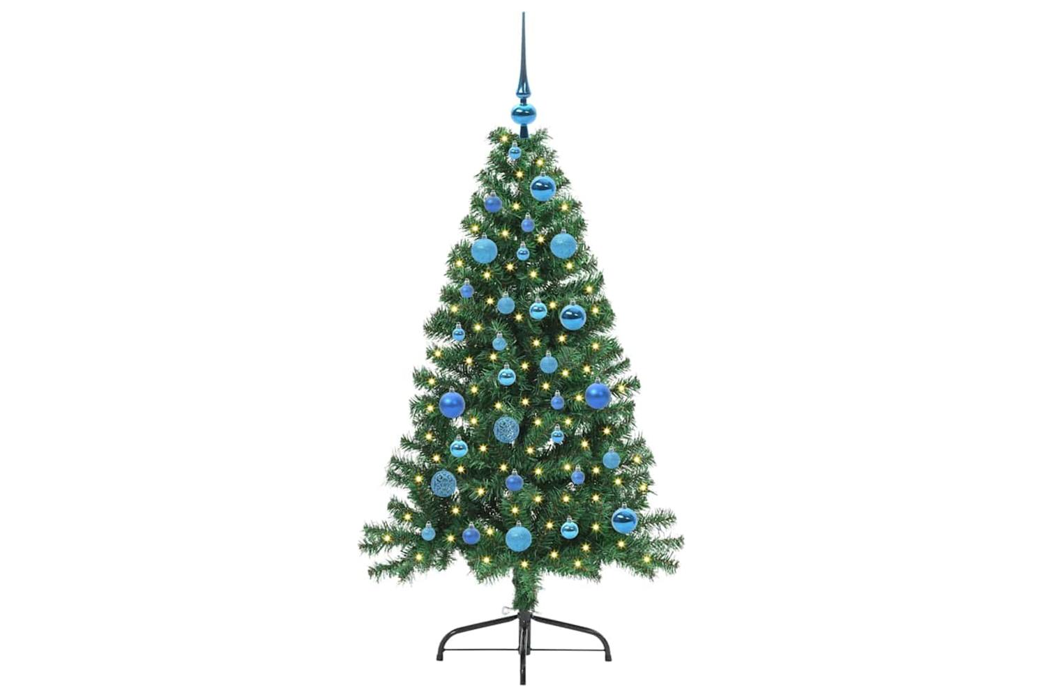 Vidaxl Artificial Pre-lit Christmas Tree Green 150 Cm Pvc-3