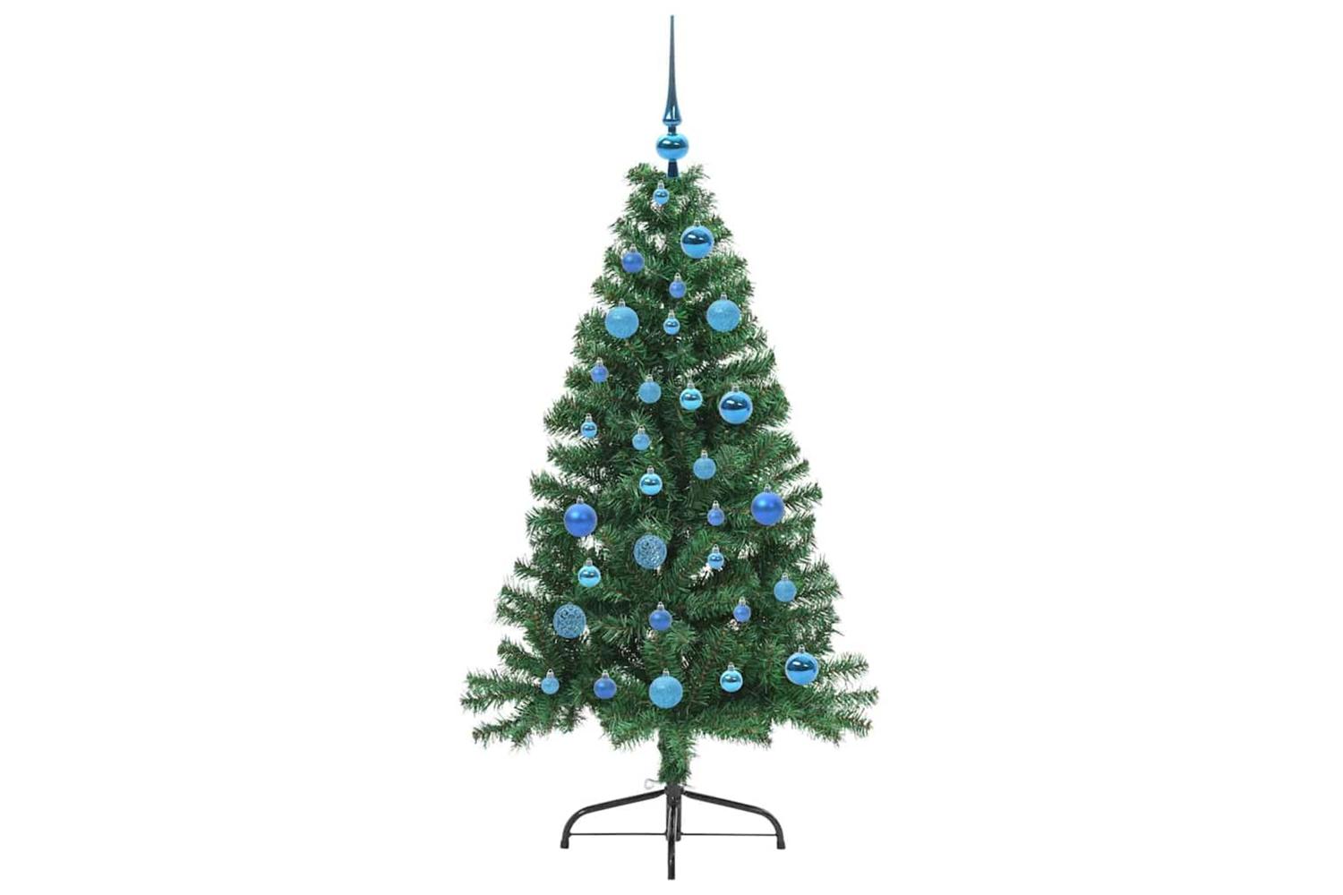 Vidaxl Artificial Pre-lit Christmas Tree Green 150 Cm Pvc-4
