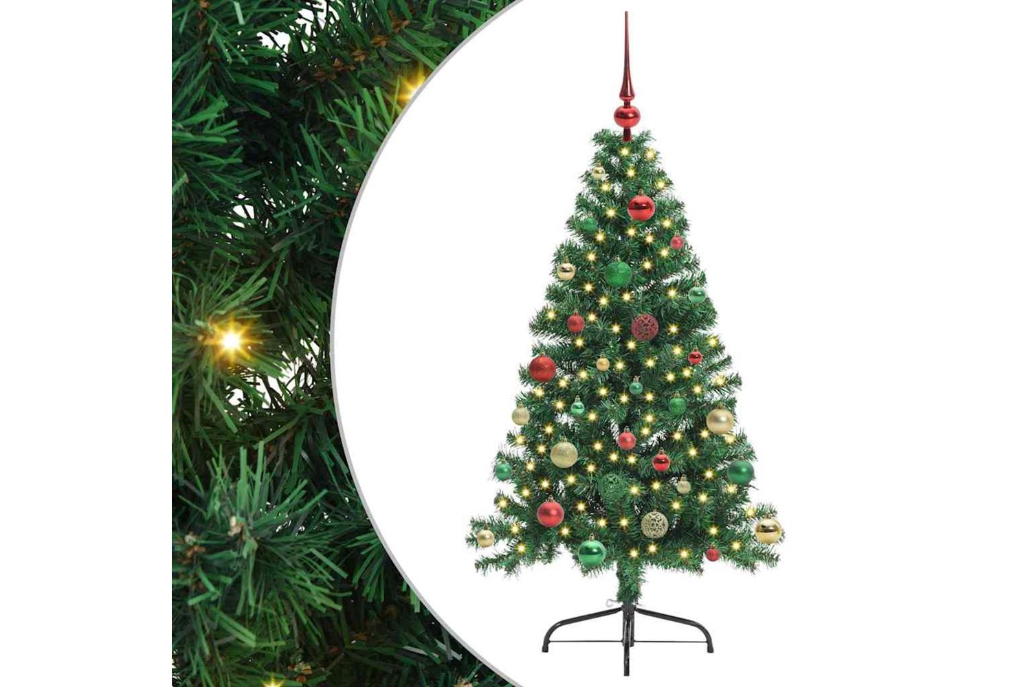 Vidaxl Artificial Pre-lit Christmas Tree Green 150 Cm Pvc-2