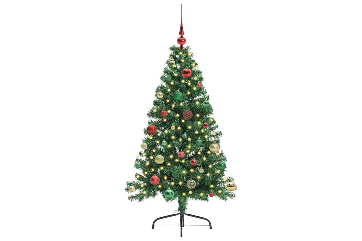 Vidaxl Artificial Pre-lit Christmas Tree Green 150 Cm Pvc-3