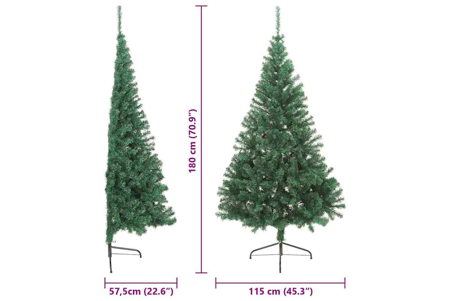Vidaxl Artificial Pre-lit Christmas Tree Green 180 Cm Pvc-9