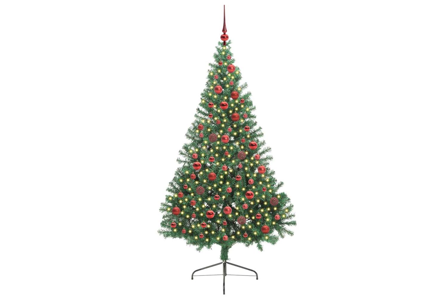 Vidaxl Artificial Pre-lit Christmas Tree Green 180 Cm Pvc-3