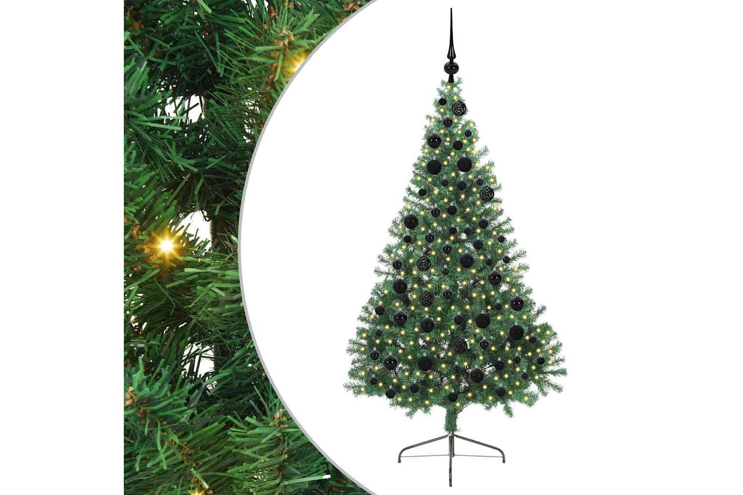 Vidaxl Artificial Pre-lit Christmas Tree Green 180 Cm Pvc-2