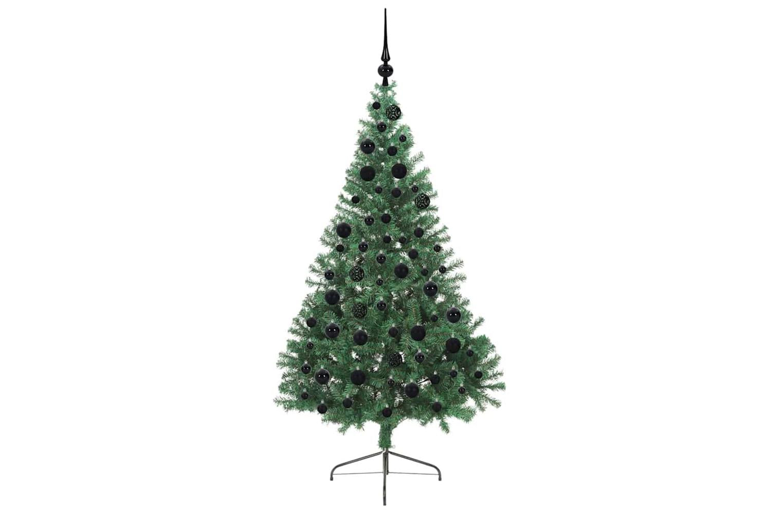 Vidaxl Artificial Pre-lit Christmas Tree Green 180 Cm Pvc-4