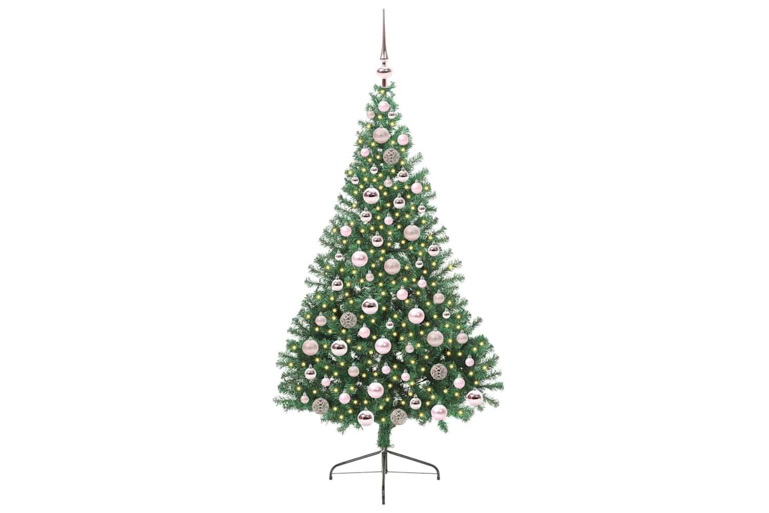 Vidaxl Artificial Pre-lit Christmas Tree Green 180 Cm Pvc-3