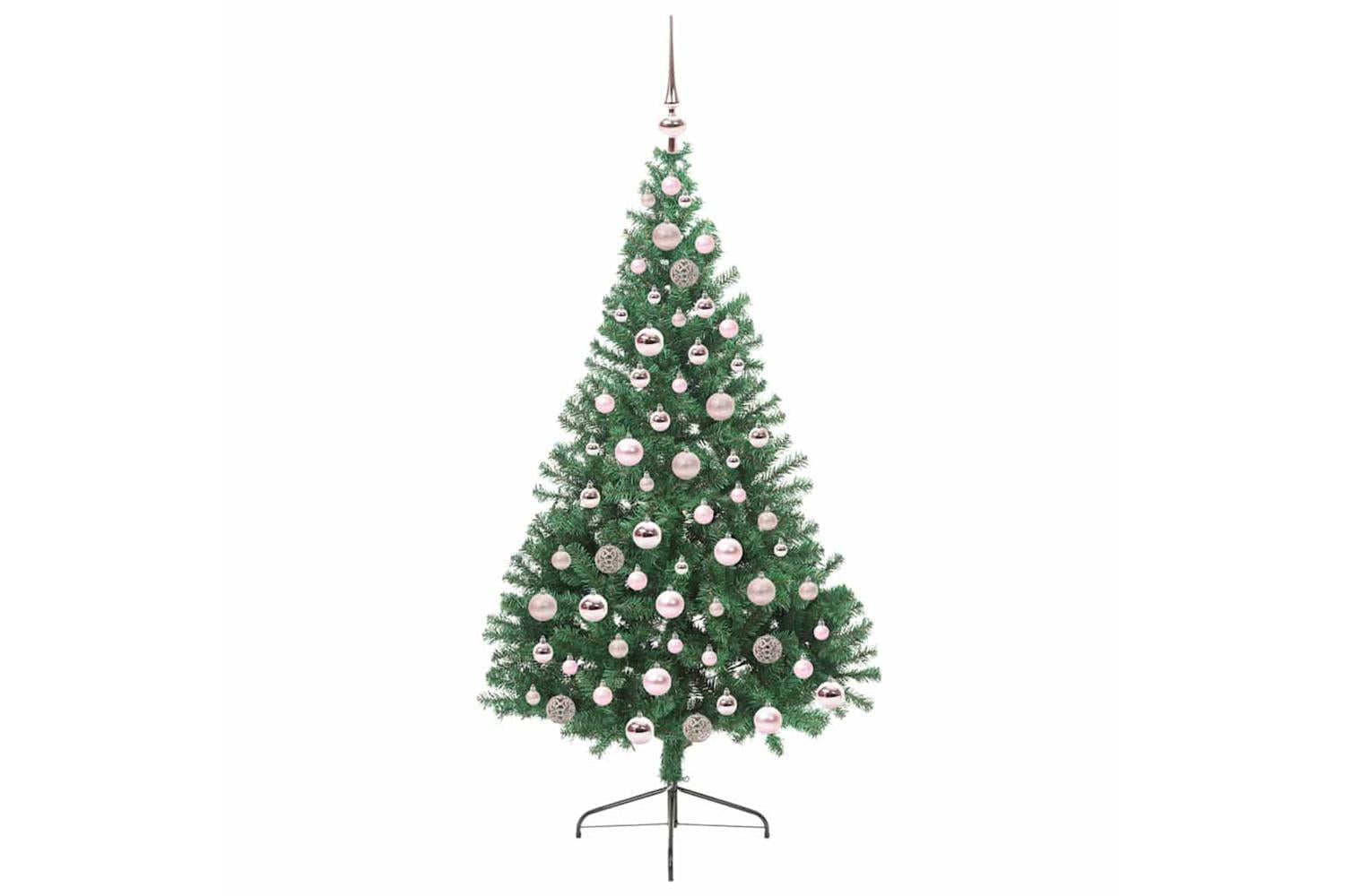Vidaxl Artificial Pre-lit Christmas Tree Green 180 Cm Pvc-4