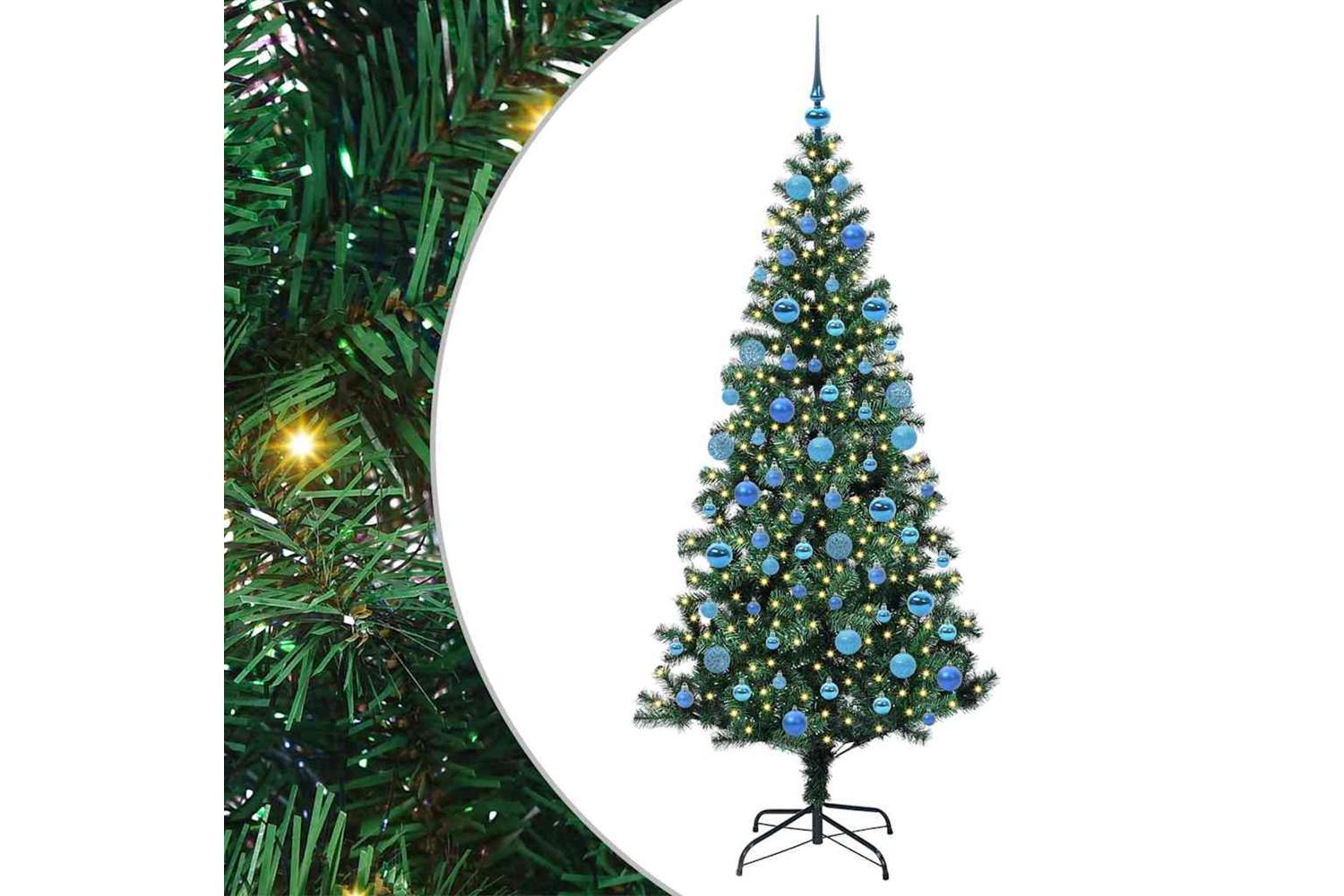 Vidaxl Artificial Pre-lit Christmas Tree Green 180 Cm Pvc-2