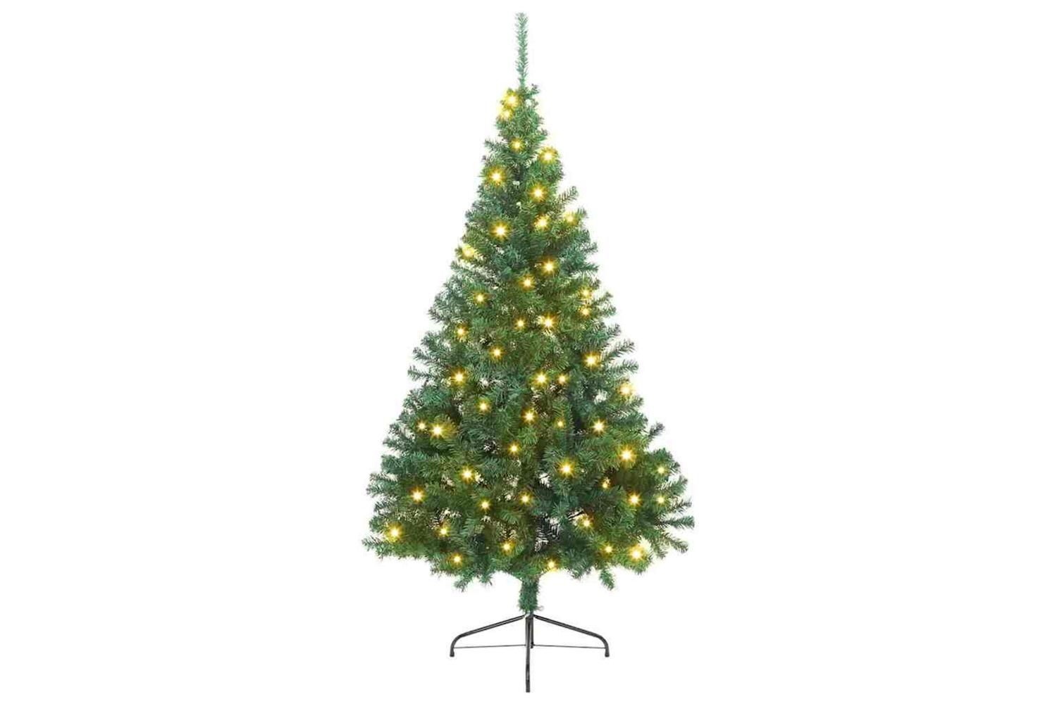Vidaxl Artificial Pre-lit Christmas Tree Green 210 Cm Pvc-2