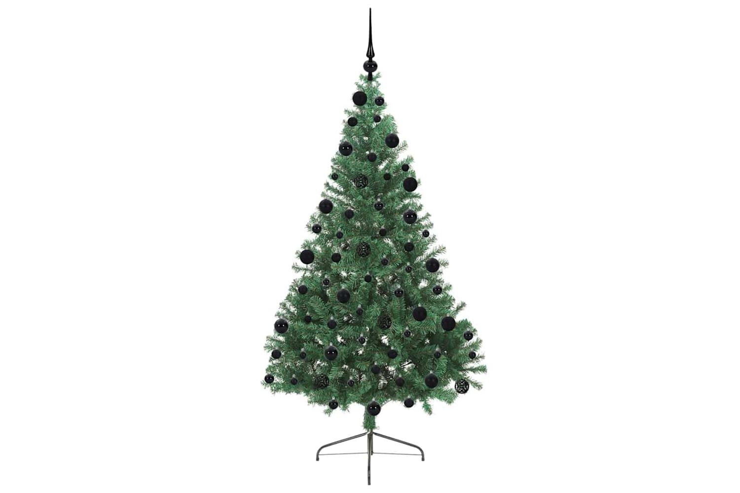 Vidaxl Artificial Pre-lit Christmas Tree Green 210 Cm Pvc-4