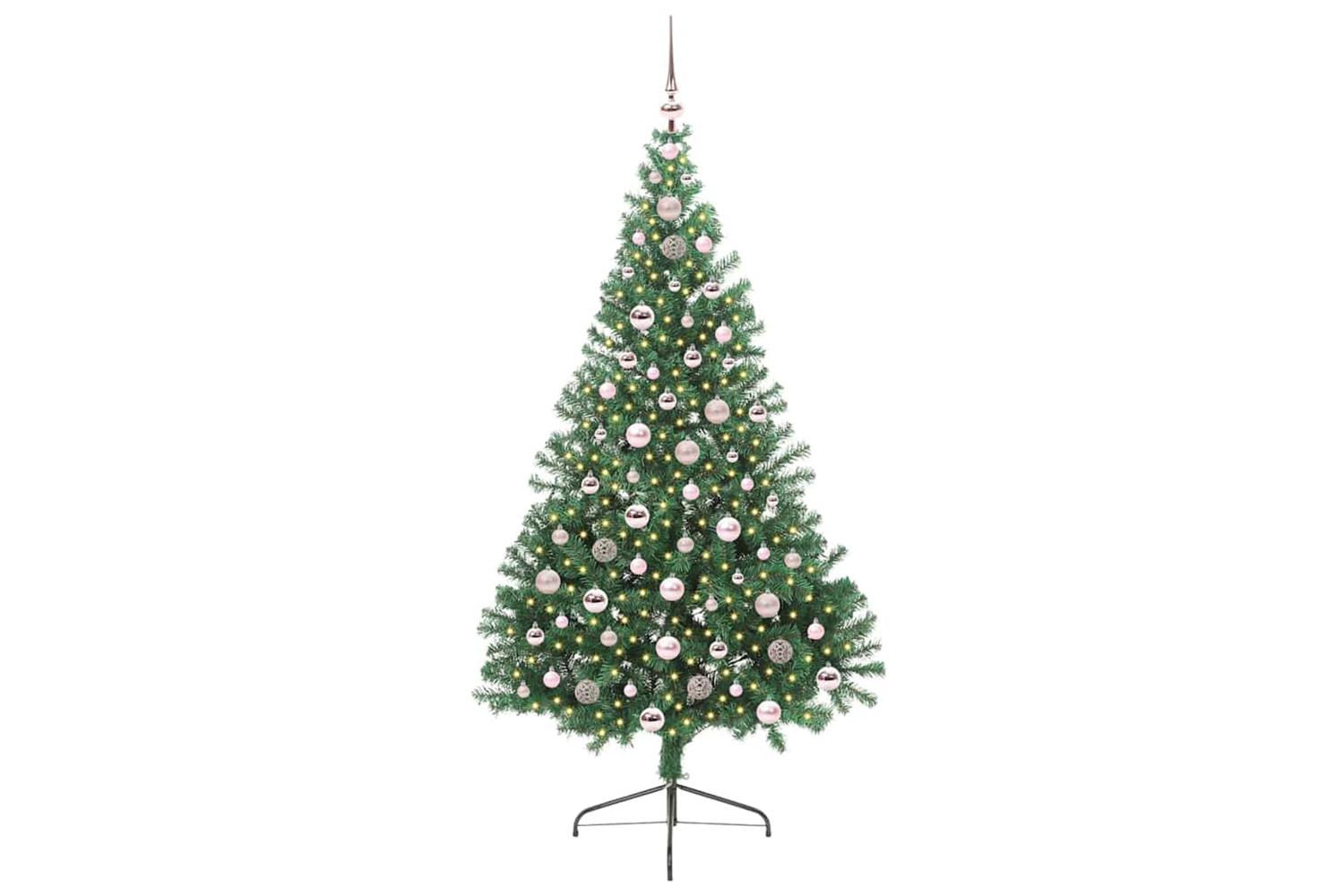 Vidaxl Artificial Pre-lit Christmas Tree Green 210 Cm Pvc-3