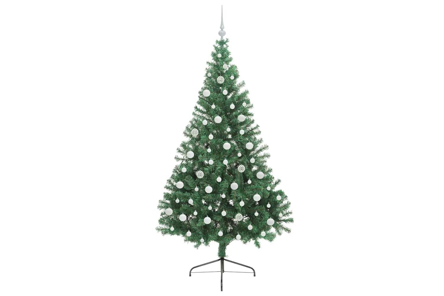 Vidaxl Artificial Pre-lit Christmas Tree Green 210 Cm Pvc-4
