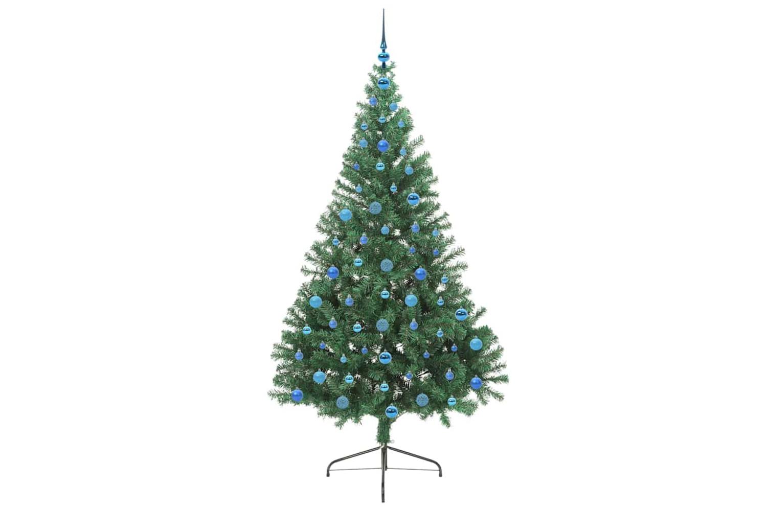 Vidaxl Artificial Pre-lit Christmas Tree Green 210 Cm Pvc-4