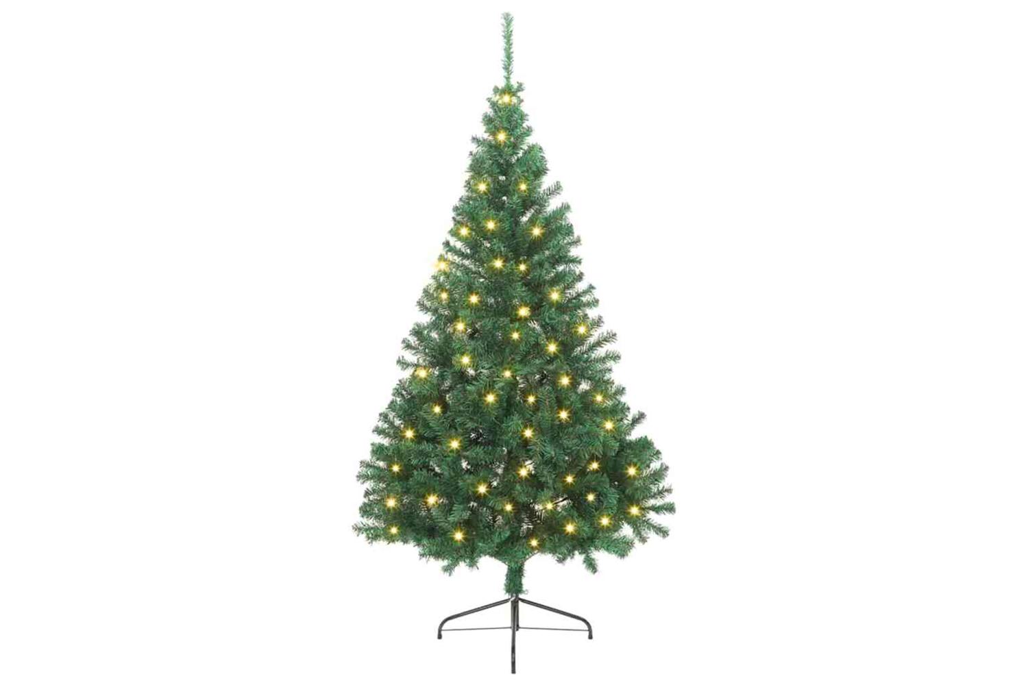 Vidaxl Artificial Pre-lit Christmas Tree Green 240 Cm Pvc-2