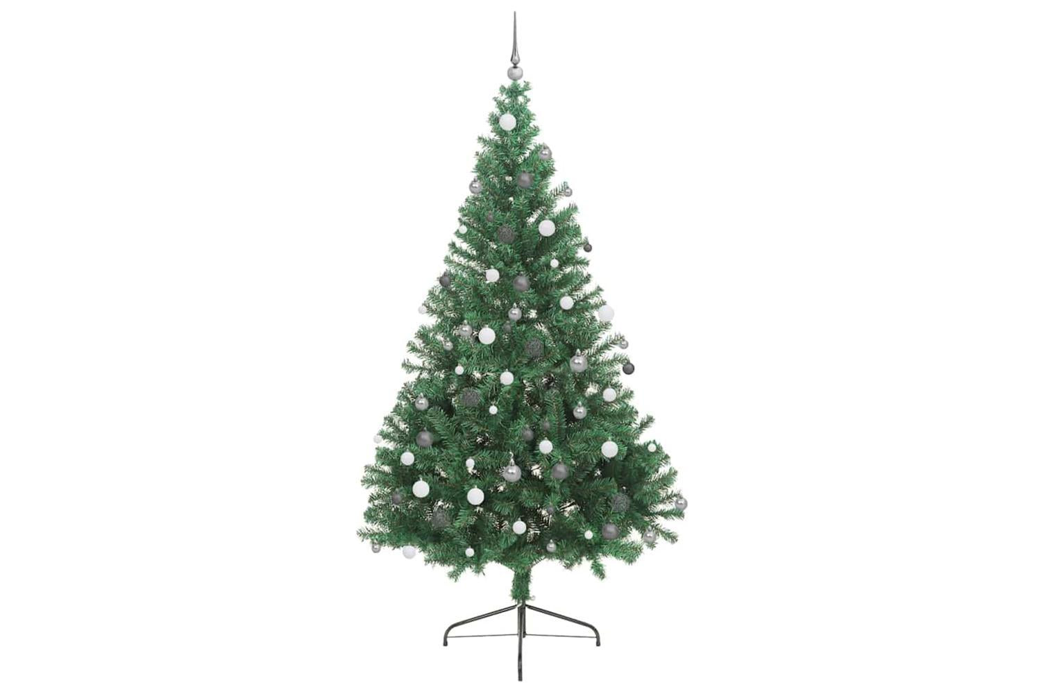 Vidaxl Artificial Pre-lit Christmas Tree Green 240 Cm Pvc-5