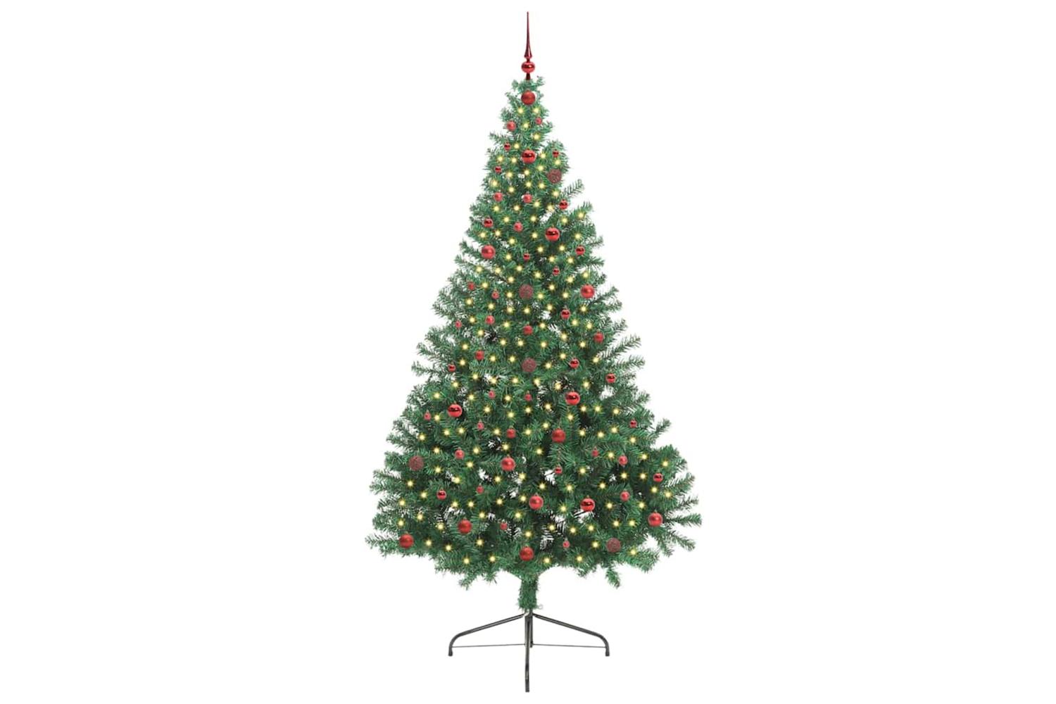 Vidaxl Artificial Pre-lit Christmas Tree Green 240 Cm Pvc-3