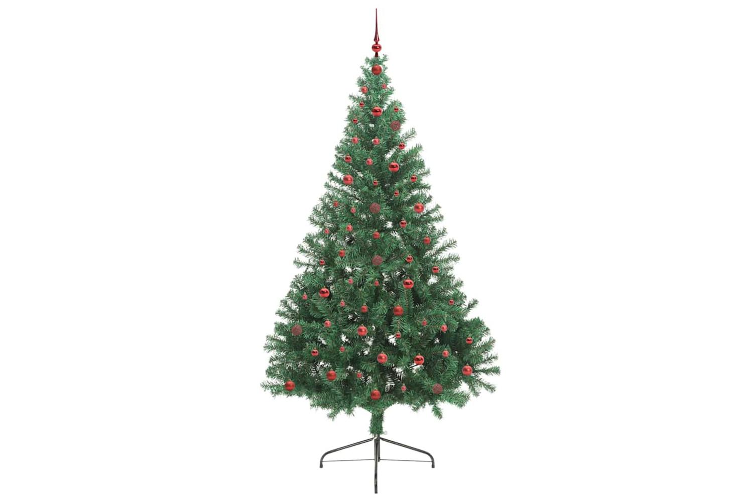 Vidaxl Artificial Pre-lit Christmas Tree Green 240 Cm Pvc-4