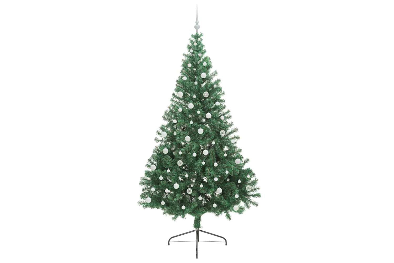 Vidaxl Artificial Pre-lit Christmas Tree Green 240 Cm Pvc-4