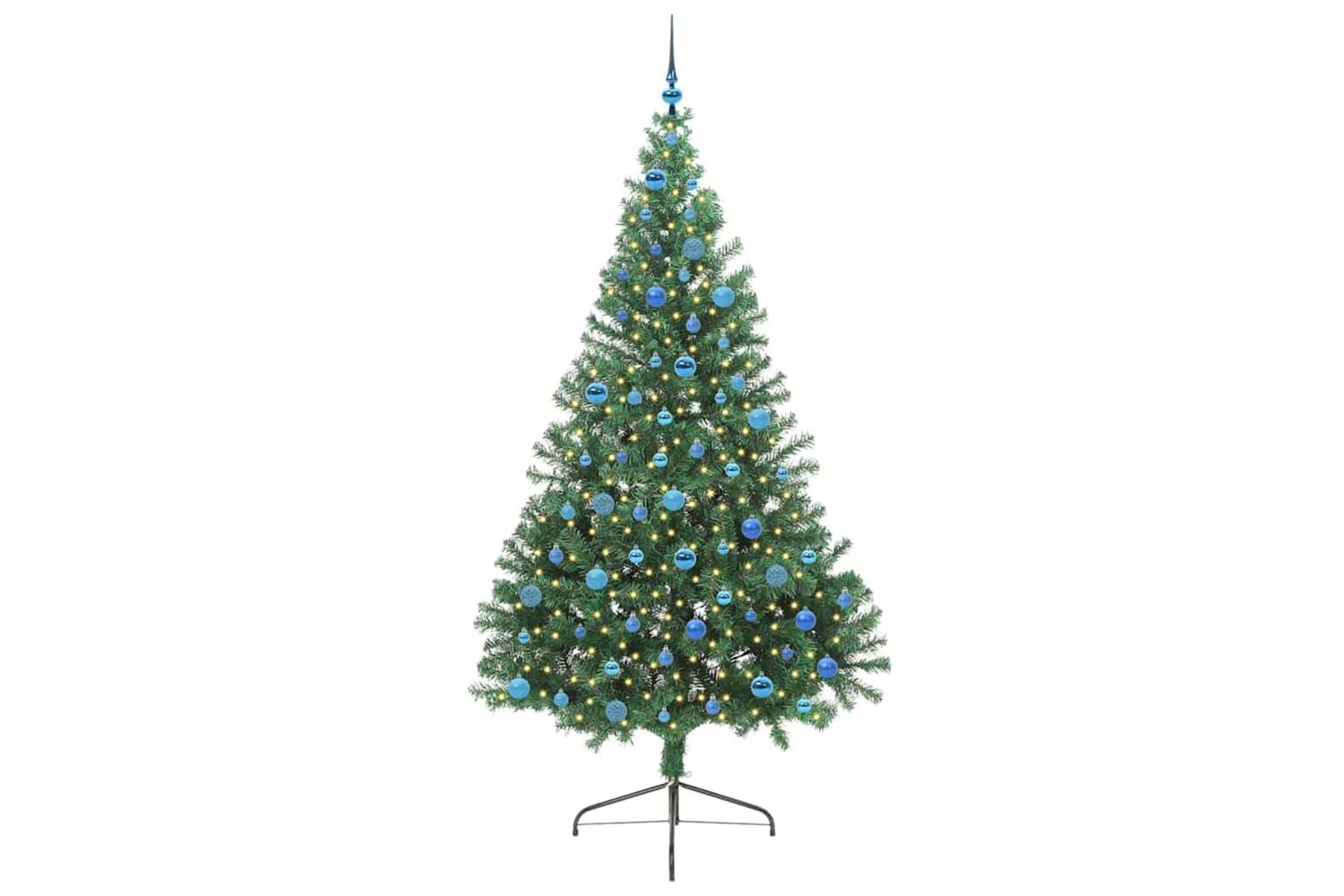 Vidaxl Artificial Pre-lit Christmas Tree Green 240 Cm Pvc-3