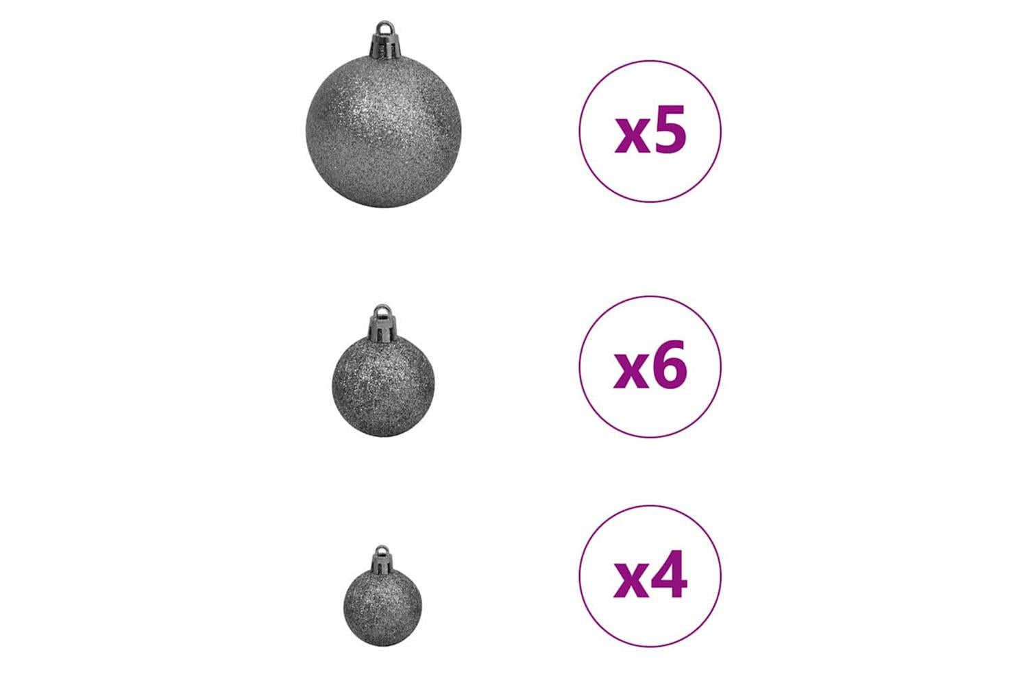 Vidaxl Artificial Pre-lit Christmas Tree Black 120 Cm Pvc-7