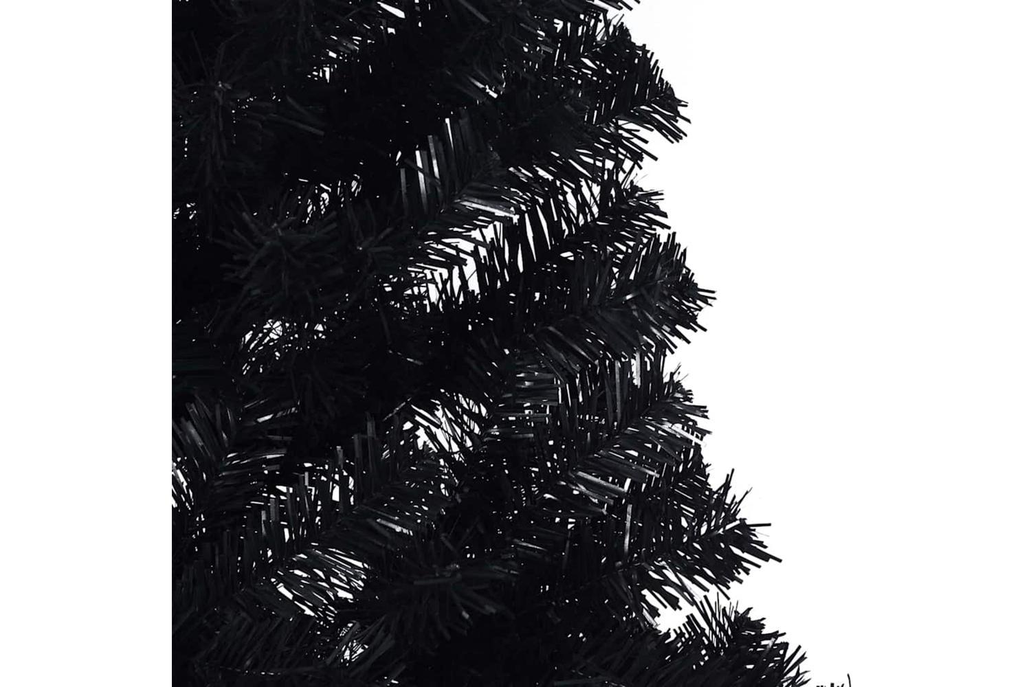 Vidaxl Artificial Pre-lit Christmas Tree Black 240 Cm Pvc-8